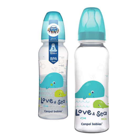 Canpol babies Narrow Neck Bottle 250ml LOVE & SEA